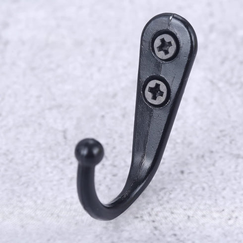 Yetaha 20PCS Wall Mounted Hooks with 40 Screws, Double Holes Towel Robe Hat Coat Hook for Kitchen, Bathroom, Bedroom,