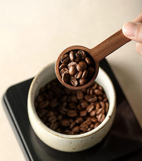 Coffee Spoons, Wooden Tablespoon Scoop, Measuring Spoon for Ground Beans or Tea, Kitchen Tools Utensils, 1 Wooden Tea