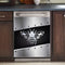 Silver Butterfly Dishwasher Magnet Cover, 23" x 26" Kitchen Decor, Stainless Steel Effect Vinyl Decal for Home Appliance