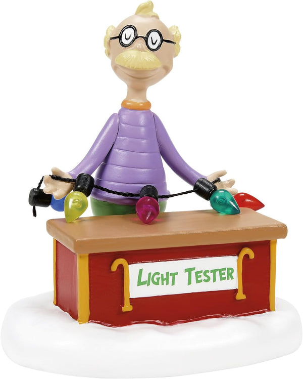 Department 56 Dr. Seuss Grinch Village Accessories Figurine The Lightbulb Tester, 3 Inch, Multicolor