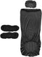 Office Chair Cover Black, Water Resistant Washable Soft Comfortable Armrest Protector Slipcover for Office Dining Room