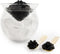 ThougrLyh Caviar Server Set, Glass Caviar Dish with 2 Pcs Shell Spoons for Serving Ice Cream and Cocktails
