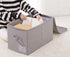 Pack of 2 Large Size Folding Clothing Storage Bins with Dust Proof Lid, Wardrobe Organizer for Bedroom Closet, Black