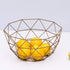 Fruit Stand Vegetables Serving Bowl Basket Holder - Metal Iron Wire for Kitchen Counter, Table Centerpiece, Large Round