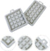 Hemobllo 2 Pcs Mini Silicone Waffle Mold Set for Baking, Rectangle Square Waffle Molds, Blue