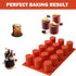 TOPYS 15 Cavities Cylindrical Fondant Silicone Mold, DIY Cylinder Pastry Cupcake Jelly Mousse Pan