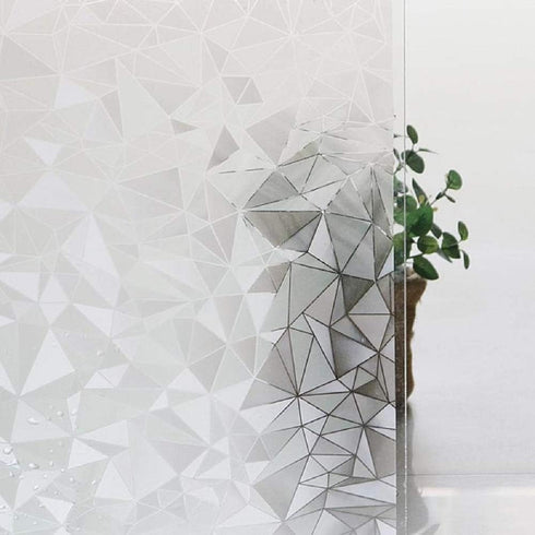 NIVIY 3D No Glue Static Cling Window Films - Privacy Cut Glass Window Sticker for Bathroom Office Kitchen