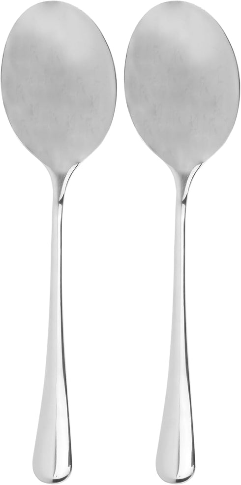 Cornucopia X-Large Stainless Steel Serving Spoons, 2-Pack Serving Utensils for Buffet and Banquet Style