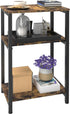 Tigerden 3 Tier Side Table, Heavy Duty End Table with Shelves, Narrow Nightstand