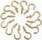 Mini Brass Plated Ceiling Screw Hooks, 50 Pcs (1 inch), Gold, Hanging Cup Hooks for Plants and Decorations
