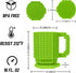 Fubarbar Novelty Coffee Mugs, Kids Brick Gaming Mug with Straw, Funny Xmas/Birthday Gift for Men, Women, Kids (Green)