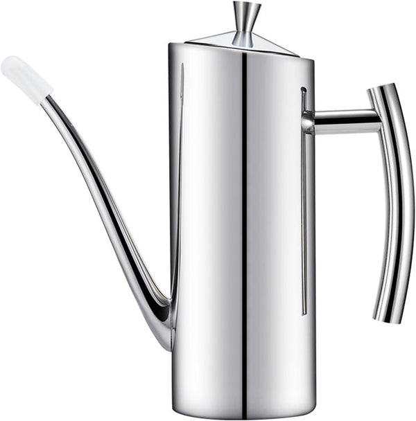 KSENDALO Stainless Steel Olive Oil Dispenser - 24oz/700mL Leakproof Oil Bottle, Premium