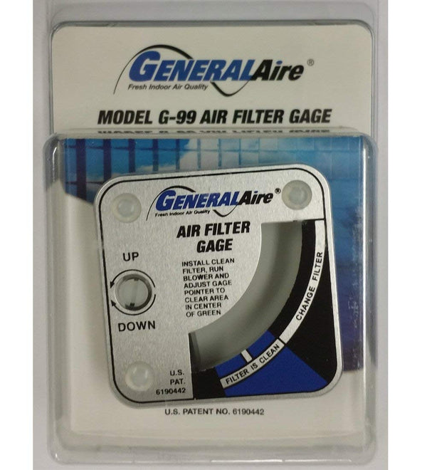 General Aire G99 Media Air Cleaner Filter Gauge
