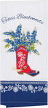 Kay Dee Designs Tea Towel and Cotton Terry Dishtowel Bundle, Home Sweet Texas Bluebonnets (2 Items)