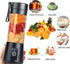 Portable Blender Cup, Electric USB Mini Juicer Blender for Shakes and Smoothies, Juice, 380ml, Six Blades Great for