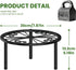 7.9-inch TOSKING Heavy Duty Metal Plant Stand - Decorative Round Plant Stand, Adjustable Leveling Feet & Rust-Resistant