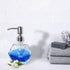 Modern Geometric Shape Clear Glass Soap Dispenser, Lotion Dispenser Bottle with Rust Proof Stainless Steel Pump for