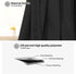 PiccoCasa Blackout French Door Curtain Panel - Solid Blackout Door Curtain Drapery with Tiebacks - 1 Panel Black W25 x