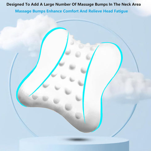 Car Neck Pillow for Neck Pain Relief and Cervical Support,Memory Foam Car Pillow for Car Seat with Adjustable Strap