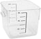 Rubbermaid Commercial Products Space Saving Square Food Storage Container, 6 Quart, Clear