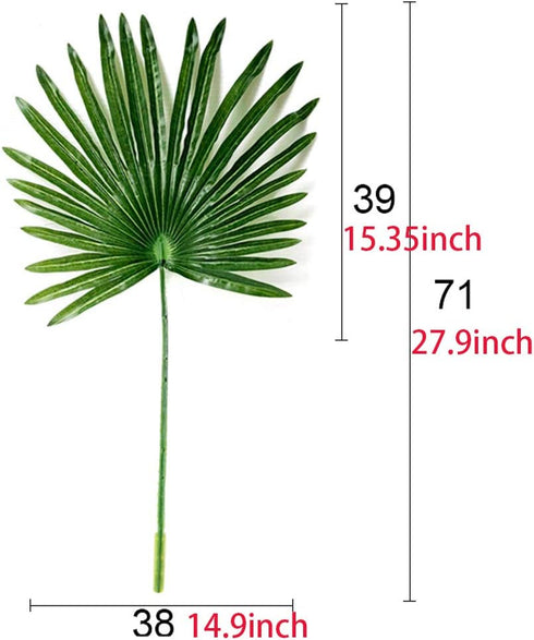 2Pack Artificial Flower Faux Leaves, 27.9" Tall Tropical Plant Faux Leaves for Greenery Wedding Party Floral