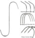 60PCS 5inch 6inch 7inch Meat Hooks for Hanging - Stainless Steel Meat Hooks for Smoker - Butchering Smoking Hanging