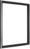 MCS Floating Canvas Frame, Art Frames for Canvas Paintings with Adhesive Fasteners, 18 x 24 Inch Black and Silver Finish