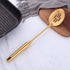 Slotted Spoon, Gold, 14.69 inch Long Handle Cooking Utensil Kitchen Tool by BUY THINGS!