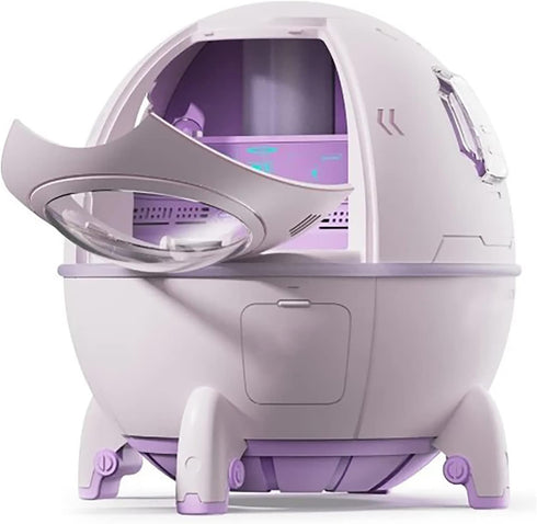Cool Mist Humidifiers, Mini USB Humidifier, Cute Spaceship Shaped Portable Household Ambient Light Humidifier, US Plug