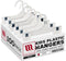 Mainetti 1004 White Kids Plastic Hangers - 100 Pack, 8-Inch, Great for Pants/Skirts/Slacks/Bottoms