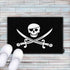 HOSNYE Jolly Roger Pirate Flag Doormat Bath Floor Kitchen Door Rugs Mat Skull Bayonet Cross Super Soft Flannel Fabric with Inner Thick Sponge by HOSNYE