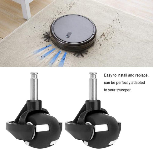 Atyhao Sweeping Robot Wheel, 2Pcs ABS Universal Wheels Replacement Accessory Fit for N79/N79S