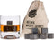 Premium Whiskey Stones Gift Set, 12 Pcs Marble Reusable Ice Cubes and Bag, Whiskey, Bourbon, Cognac, Scotch, Gin, Wine
