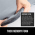 GORILLA GRIP Memory Foam Bath Rugs, Soft Absorbent Velvet Bathroom Mats, Machine Washable, 24x17 Mat, Graphite Gray