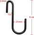 YourGift 30 Pack Heavy Duty S Shaped Hooks - Black Hanging Hangers for Kitchen, Bathroom, Bedroom, Office