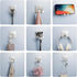 susswiff 4-Pack Adhesive Shower Hooks for Inside - Extra Sticky Stainless, Razor Holder Shower Accessories, Wall