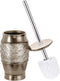 Creative Scents Dublin Silver Toilet Brush Set - Toilet Bowl Cleaner Brush
