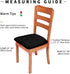 Gute Chair Seat Covers, Stretch Solid Dining Room Chair Protectors with Ties (4 Pcs, Black)