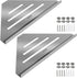 Sanbege 2 Pcs 304 Stainless Steel Corner Shelf with Screws, Triangle Shower Caddy,