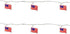 Set 7.5' 10ct Northlight American Flag Indoor Outdoor Patriotic Patio Light - White Wire