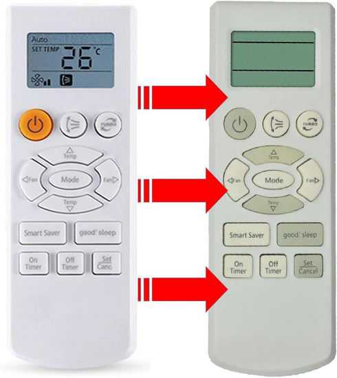Generic Replacement Air Conditioner Remote Control for Samsung Models DB93-07073a, DB93-08808b, DB93-07073b