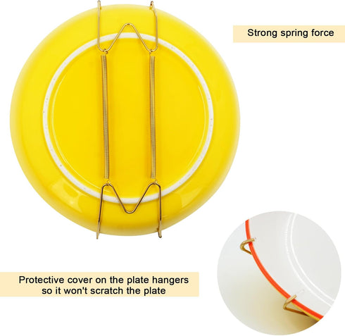 Plate Hangers for The Wall, Display Wall Plate Holders, 3 Pack (8"/10"/12")
