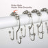 Goowin 12 Pcs Stainless Steel Shower Curtain Hooks, Rust Proof Rings for Smooth Sliding Anti-Drop Double Hooks