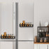 2 Pack Beeveer Black Cat Magnetic Spice Rack for Refrigerator Metal Magnet Basket Shelf for Fridge Seasoning Storage