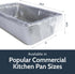 PanSaver Hotel Clear Pan Liners, Disposable Buffet Pan Liners, Ovenable up to 400F, Half Pan Liner - 12.5 x 5.5 in
