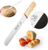 KNZIFPD Wavy Edge Serrated Bread Knife 8 Inch, Cuts Perfect Homemade Bread, Bagels,