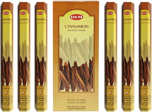 Cinnamon Incense Sticks Bundle with Holder, Hem Incense Sticks