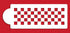 Designer Stencils C721 Checkerboard Cake Stencil Side, Beige/Semi-Transparent