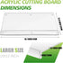 Acrylic Cutting Board with Counter Lip, 2024 Upgraded Thicker Clear Cutting Board, 17X13 Inch for Kitchen