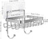 SUS304 6 Drilling-Silver-1 Pack ODesign Soap Dish Holder Stainless Steel with Hooks Loofah Bath Sponge Towel Razor